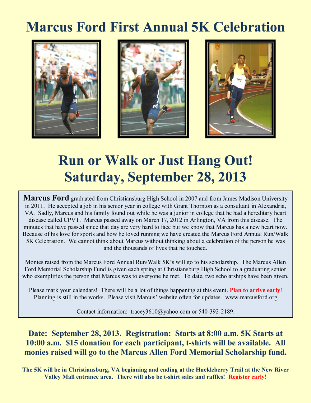 Marcus Ford 5K Flyer